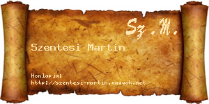 Szentesi Martin névjegykártya